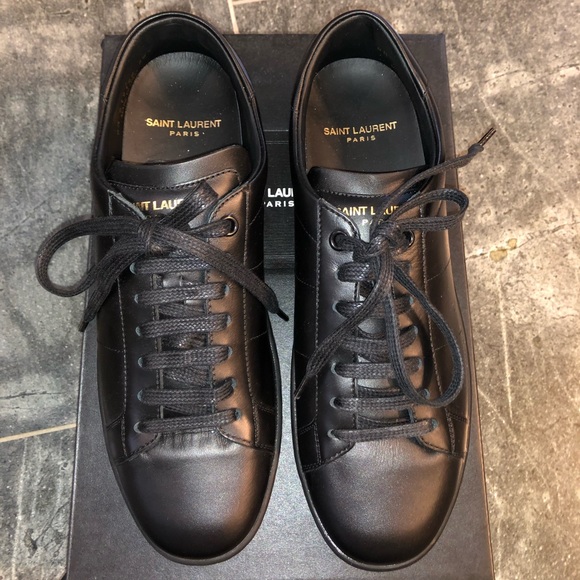 Yves Saint Laurent Shoes - Saint Laurent Black Sneakers